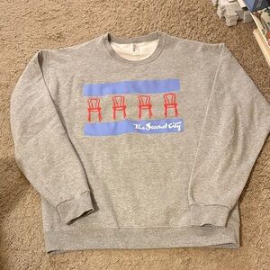 Gray Second City Chicago Sweatshirt, L